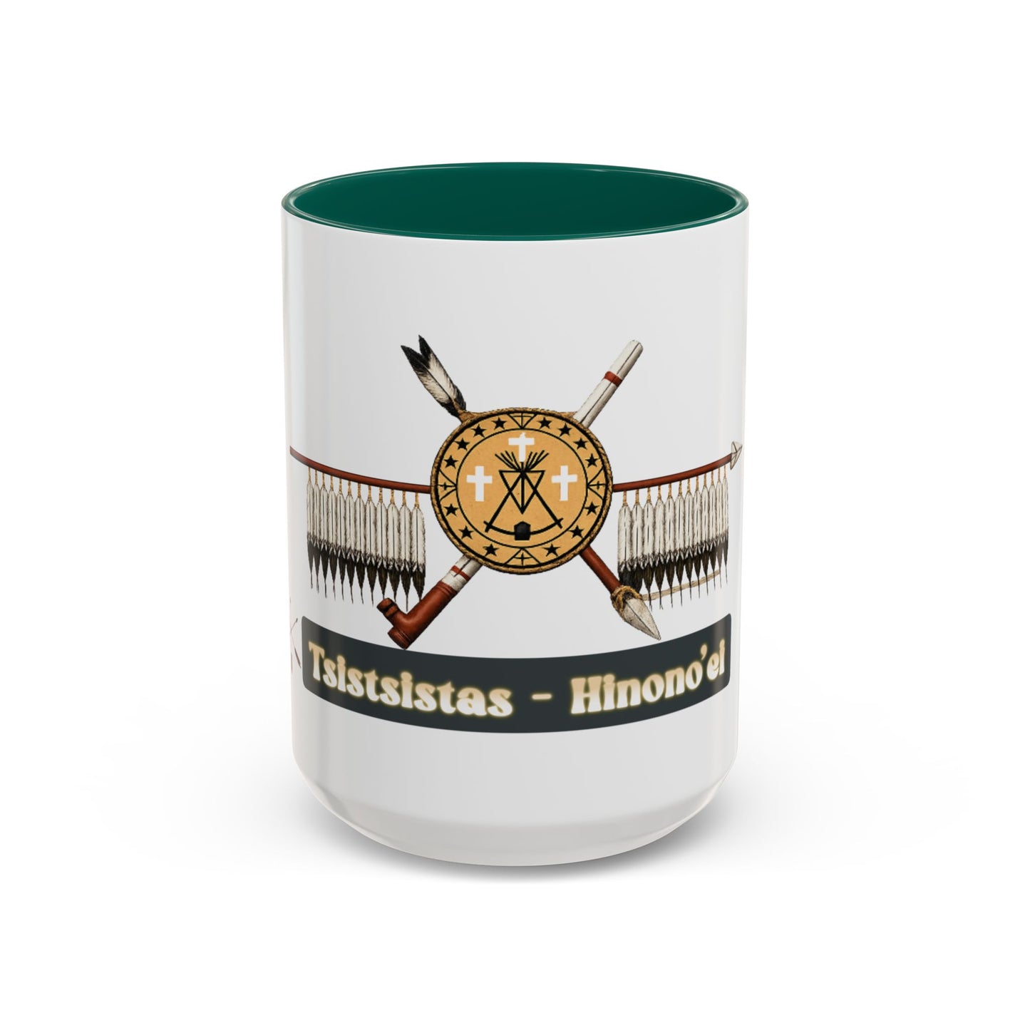 Cheyenne Arapaho Native Heritage Shield Coffee Mug – 'Tsistsistas / Hinono’ei' 11oz & 15oz