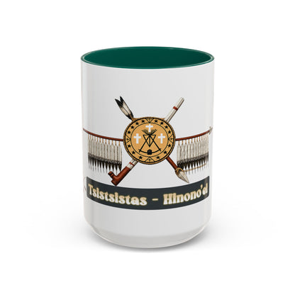 Cheyenne Arapaho Native Heritage Shield Coffee Mug – 'Tsistsistas / Hinono’ei' 11oz & 15oz