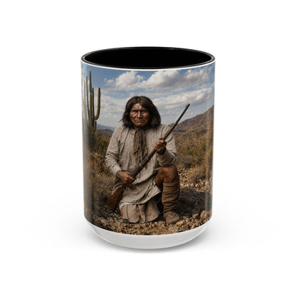 Ft. Sill Apache Desert Scene Coffee Mug — 'N'de' Southwest Landscape 11/15oz