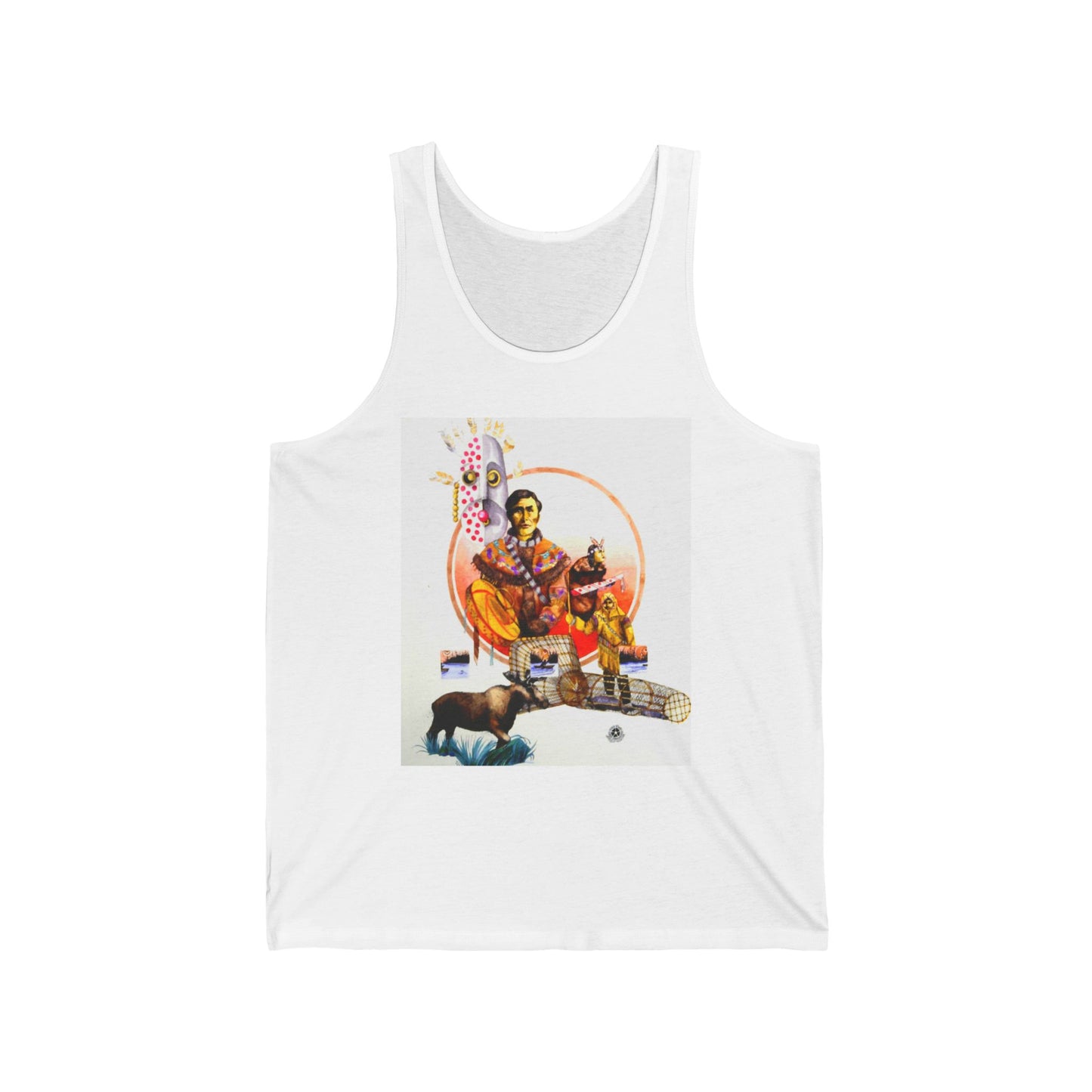 Athapaskan Tank Top — Western Cowgirl Art Tank with Arrow Back Design