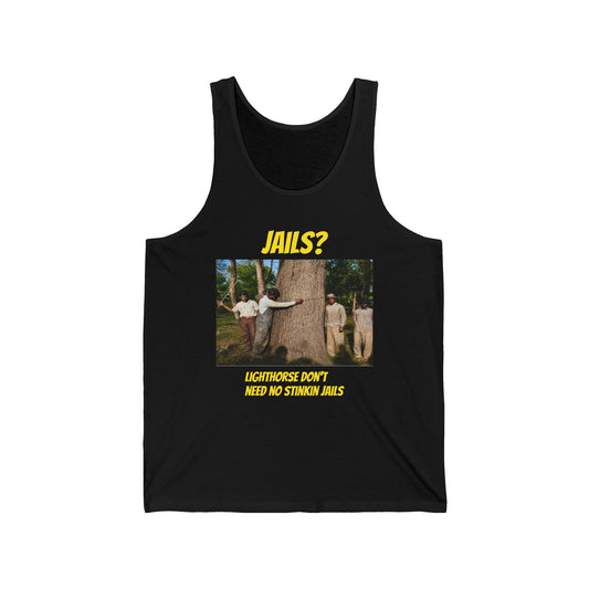 Jails? Tank Top — "Lighthorse Don’t Need No Stinkin’ Jails" Vintage Western Graphic