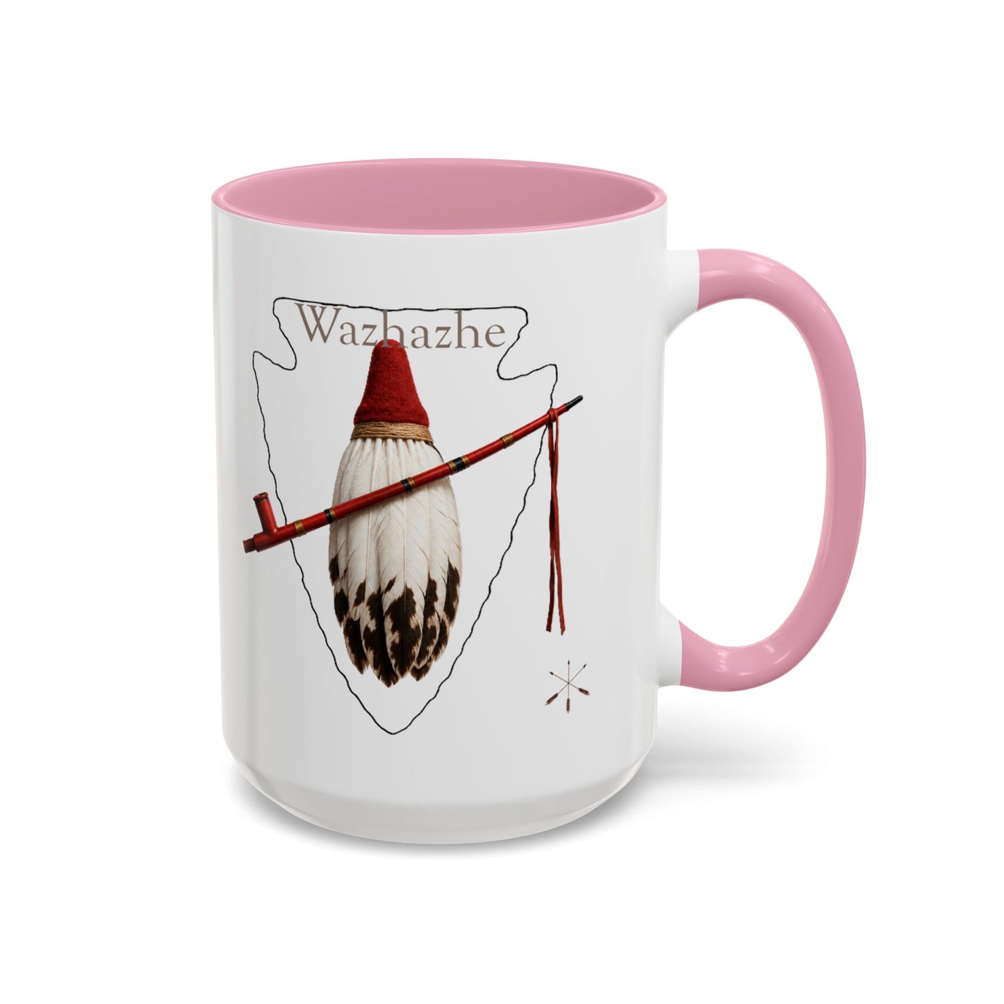Osage Wazhazhe Tribal Feather Mug (11oz & 15oz) — Native-Inspired Coffee Cup