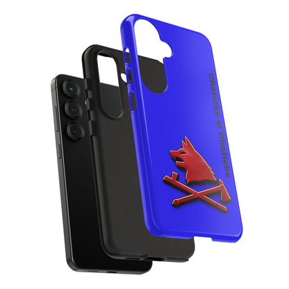 Pawnee Phone Case — Blue 'Chaticks si Chaticks' Wolf Logo Tough Case