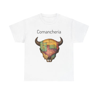 Comancheria Buffalo Skull T-Shirt — Western Map Graphic Tee