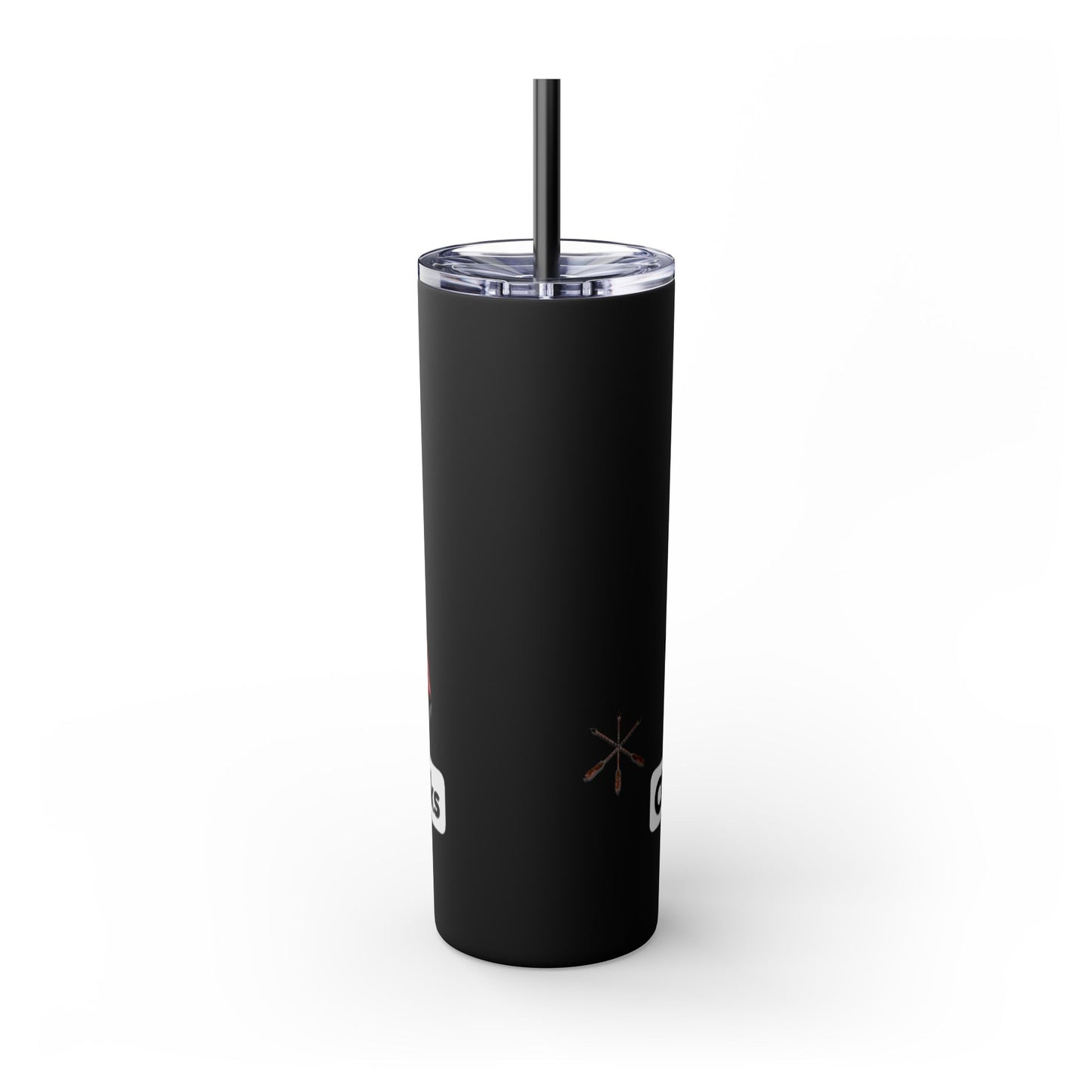 Pawnee Skinny Tumbler — Red Wolf Logo 20oz Insulated Tumbler with Straw