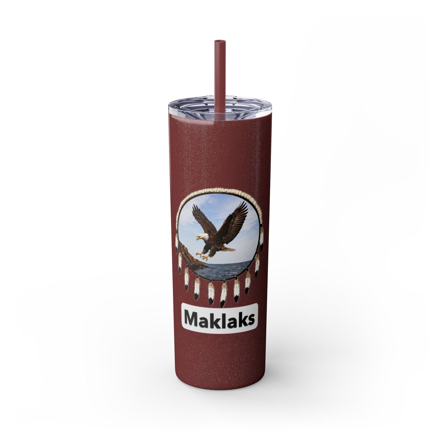 Modoc Eagle Skinny Tumbler – 20oz Straw Travel Cup (Maklaks)