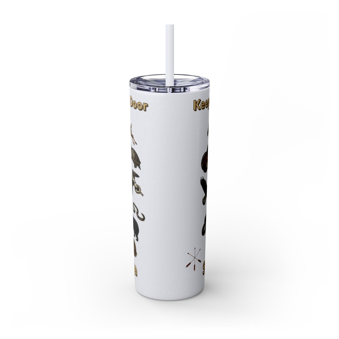 Seneca Cayuga Skinny Tumbler with Straw, 20oz