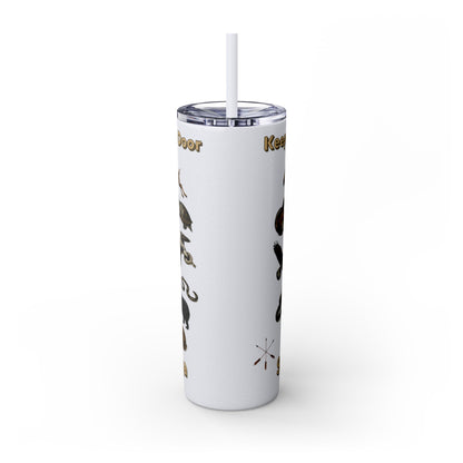 Seneca Cayuga Skinny Tumbler with Straw, 20oz
