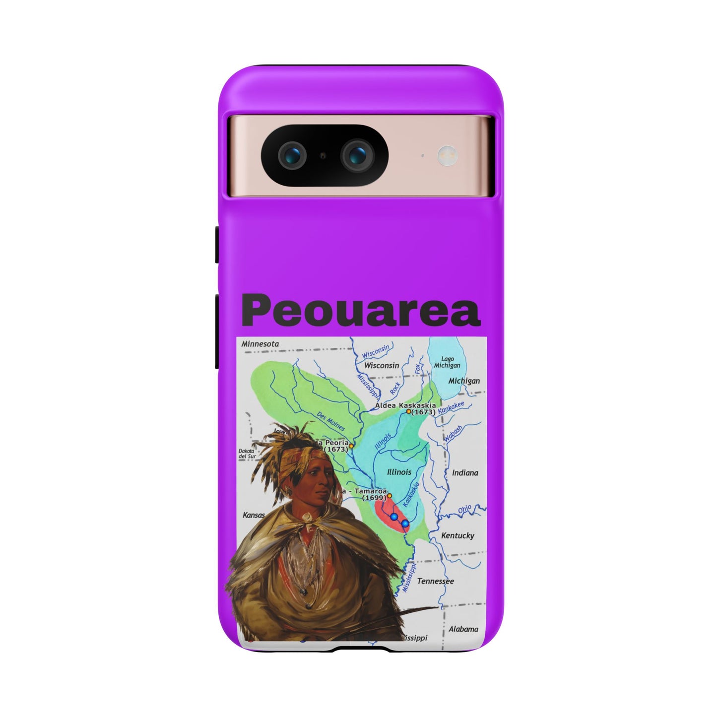 Peoria Phone Case — 'Peouarea' Dreamcatcher Shield Design