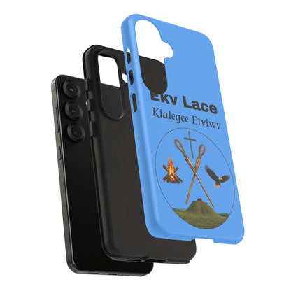 Kialegee Protective Phone Case — Custom 'Ekv Lace' Cross & Campfire Design