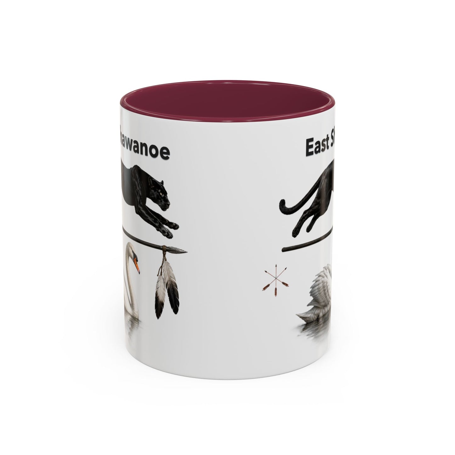 Shawnee East Shawanoe Mascot Panther & Swan Coffee Mug (11oz/15oz)