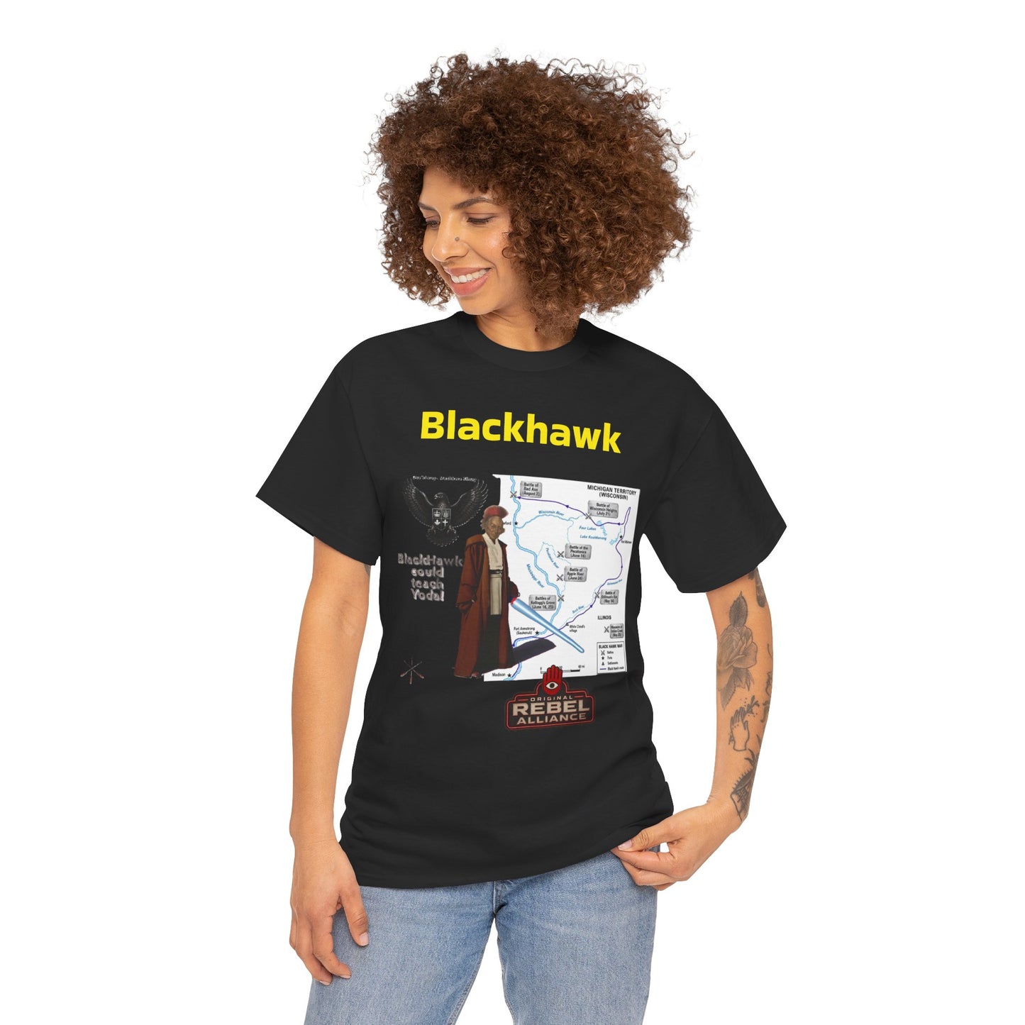 Blackhawk Rebel Trail Vintage Map Graphic T-Shirt