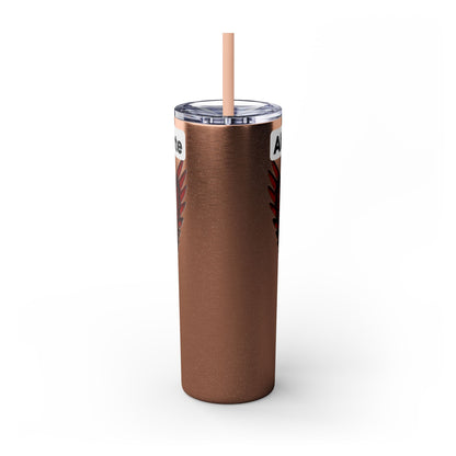 AQ Skinny Tumbler with Straw, 20oz