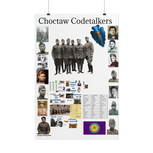 Choctaw Codetalkers Rolled Poster — WWII Native American Code History