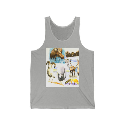Wildlife Collage Tank Top — Vintage Animals & Arrow Back Graphic