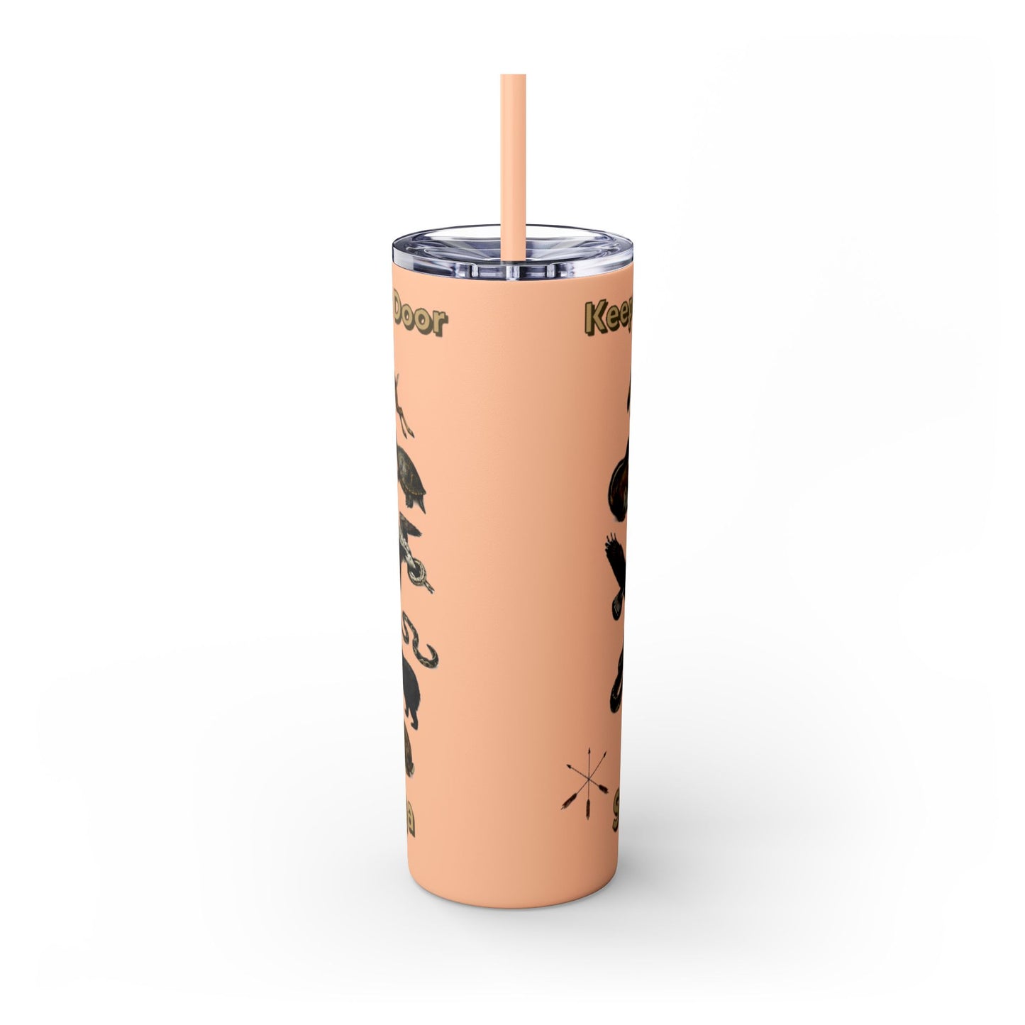 Seneca Cayuga Skinny Tumbler with Straw, 20oz