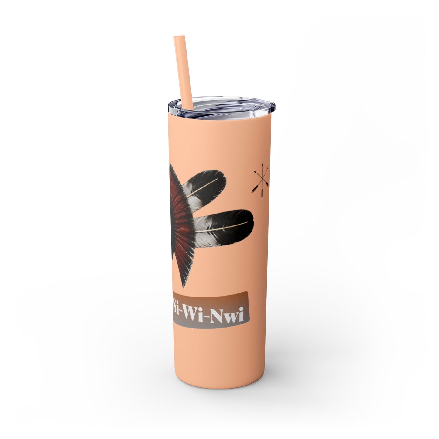 Shawnee Absentee Skinny Tumbler with Straw, 20oz