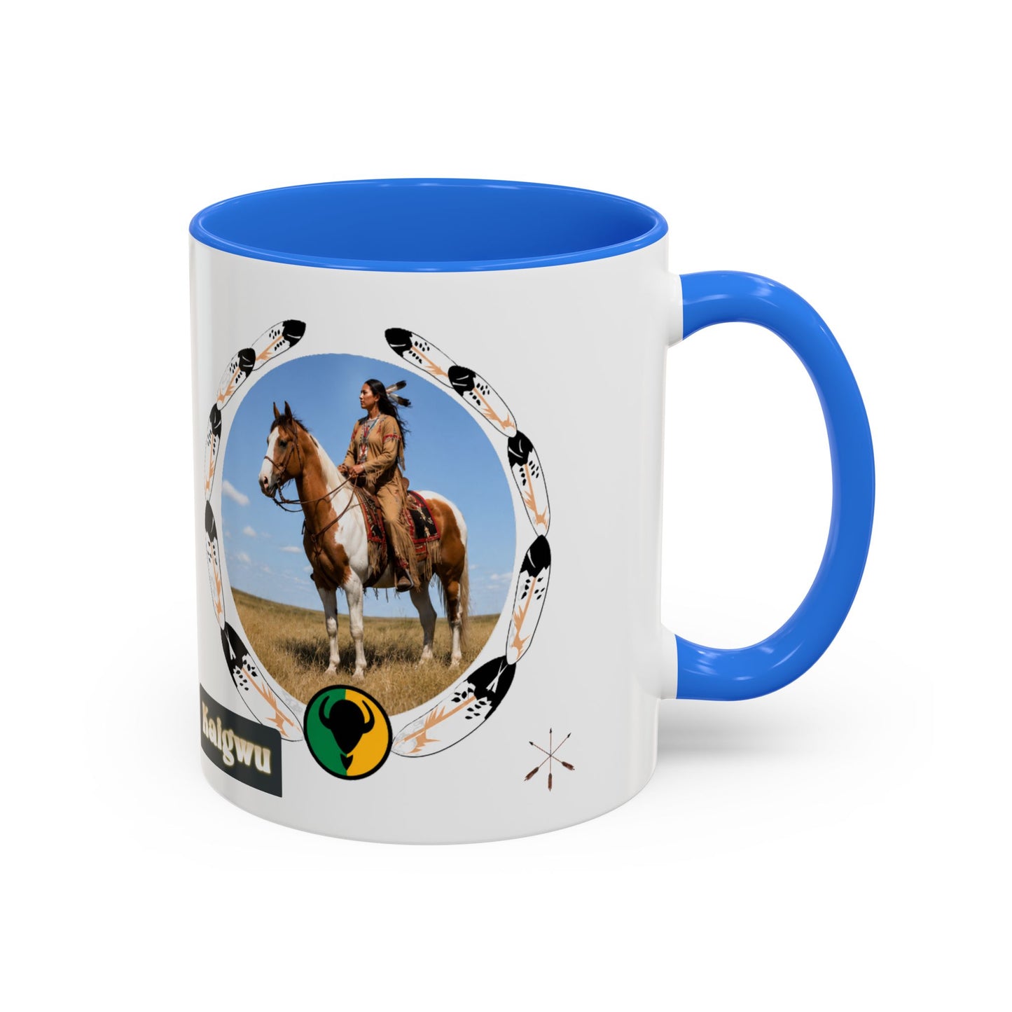 Kiowa Native Horse Photo Mug — Western Indigenous Pride Coffee Cup (11oz/15oz)