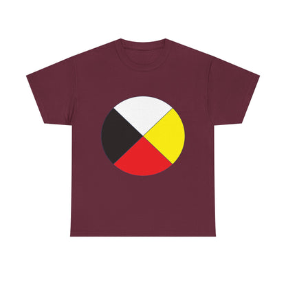 Native Medicine Wheel Tee — Four Directions Circle Design T-Shirt