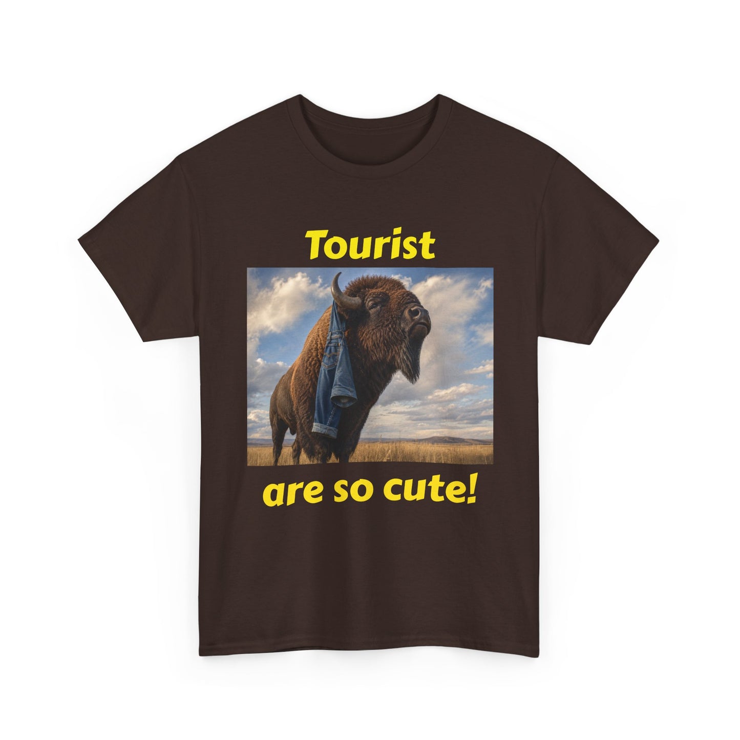 Tourist Are So Cute! T-Shirt — Funny Bison Photo Tee