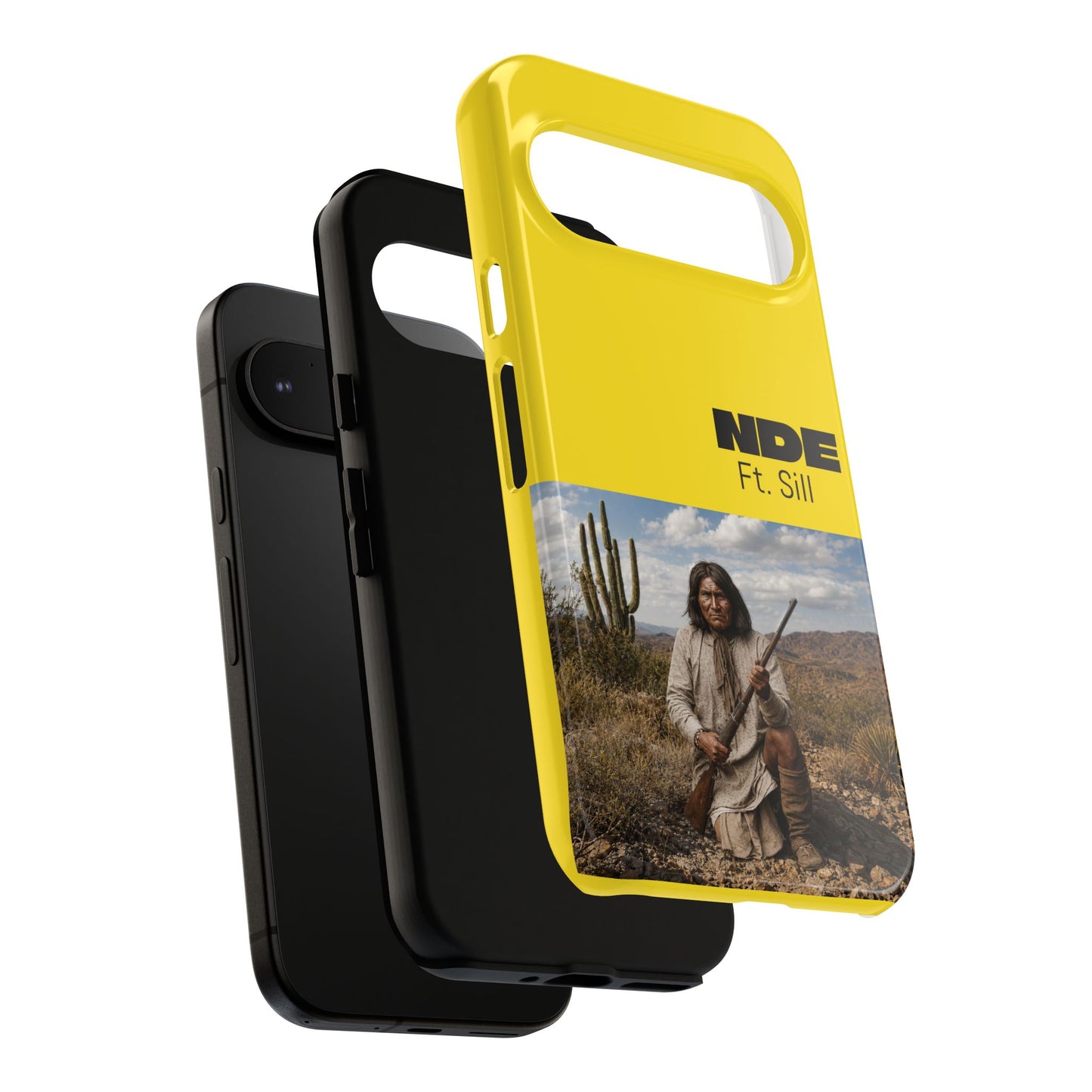 Ft. Sill Phone Case — Yellow ‘NDE Ft. Sill’ Desert Photo Protective Cover