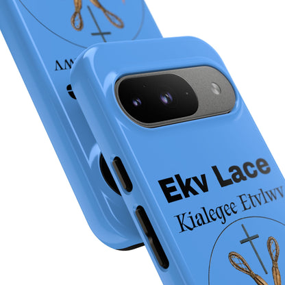 Kialegee Protective Phone Case — Custom 'Ekv Lace' Cross & Campfire Design