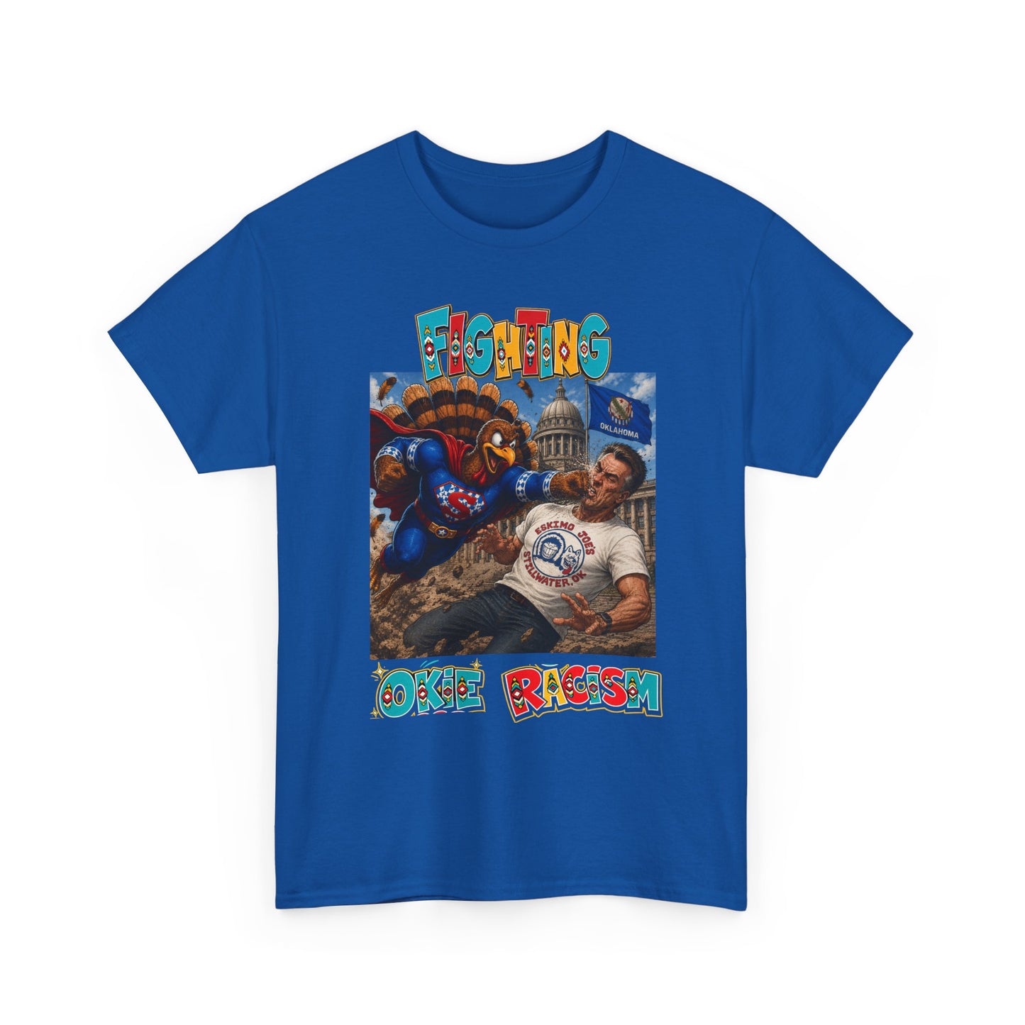 Turkey T-Shirt — Retro Comic 'Stop Racism' Graphic Tee