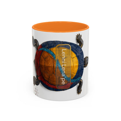 Delaware West Colorful Turtle Coffee Mug — Vibrant Hand-Painted Shell Design (11oz/15oz)