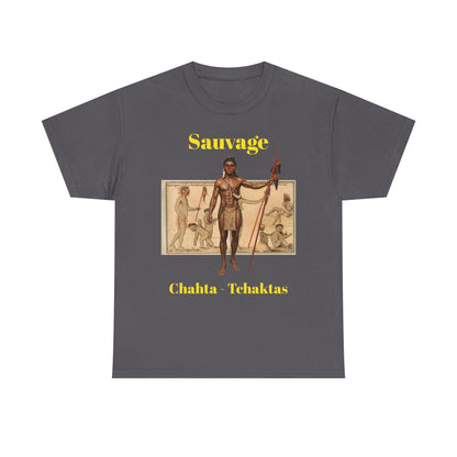 Savage Chahta Tchaklas Graphic Tee – Native American Heritage Art T-Shirt
