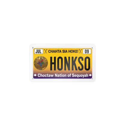 HONKSO License Plate Vinyl Decal — Choctaw Nation of Sequoyah Sticker