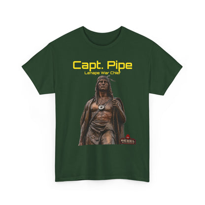Capt. Pipe Lemape War Chief T‑Shirt — Native Warrior Graphic Tee