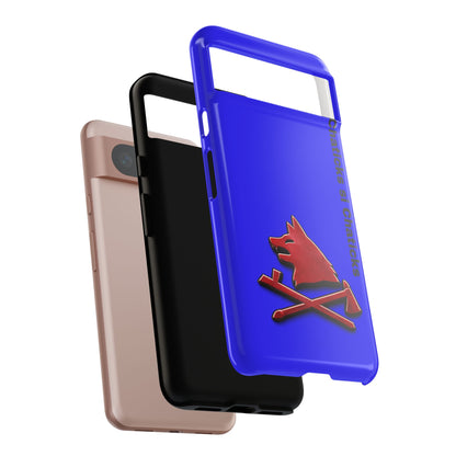 Pawnee Phone Case — Blue 'Chaticks si Chaticks' Wolf Logo Tough Case
