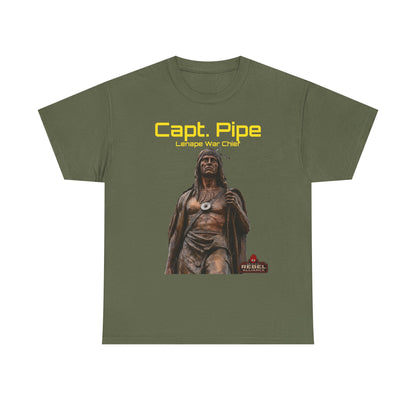 Capt. Pipe Lemape War Chief T‑Shirt — Native Warrior Graphic Tee