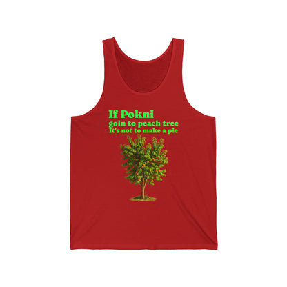 Peach Tree  switch Tank Top — "If Pokni goin to peach tree it's not to make a pie" Rustic Garden Graphic Tank