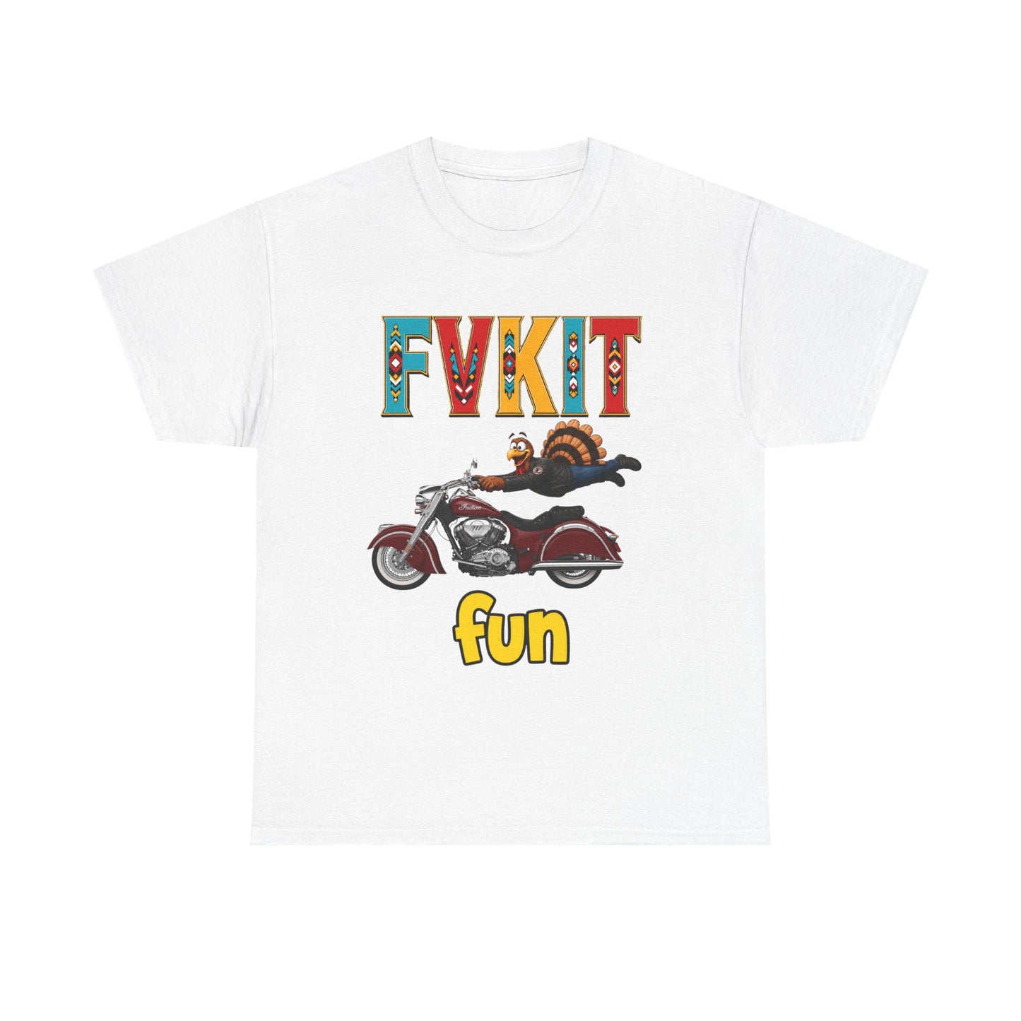 Turkey Motorcycle  Graphic Tee — Retro Rider Humor T-Shirt