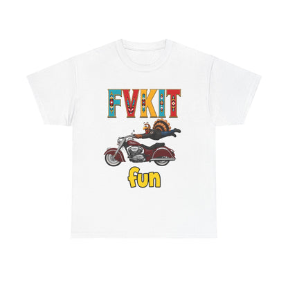 Turkey Motorcycle  Graphic Tee — Retro Rider Humor T-Shirt