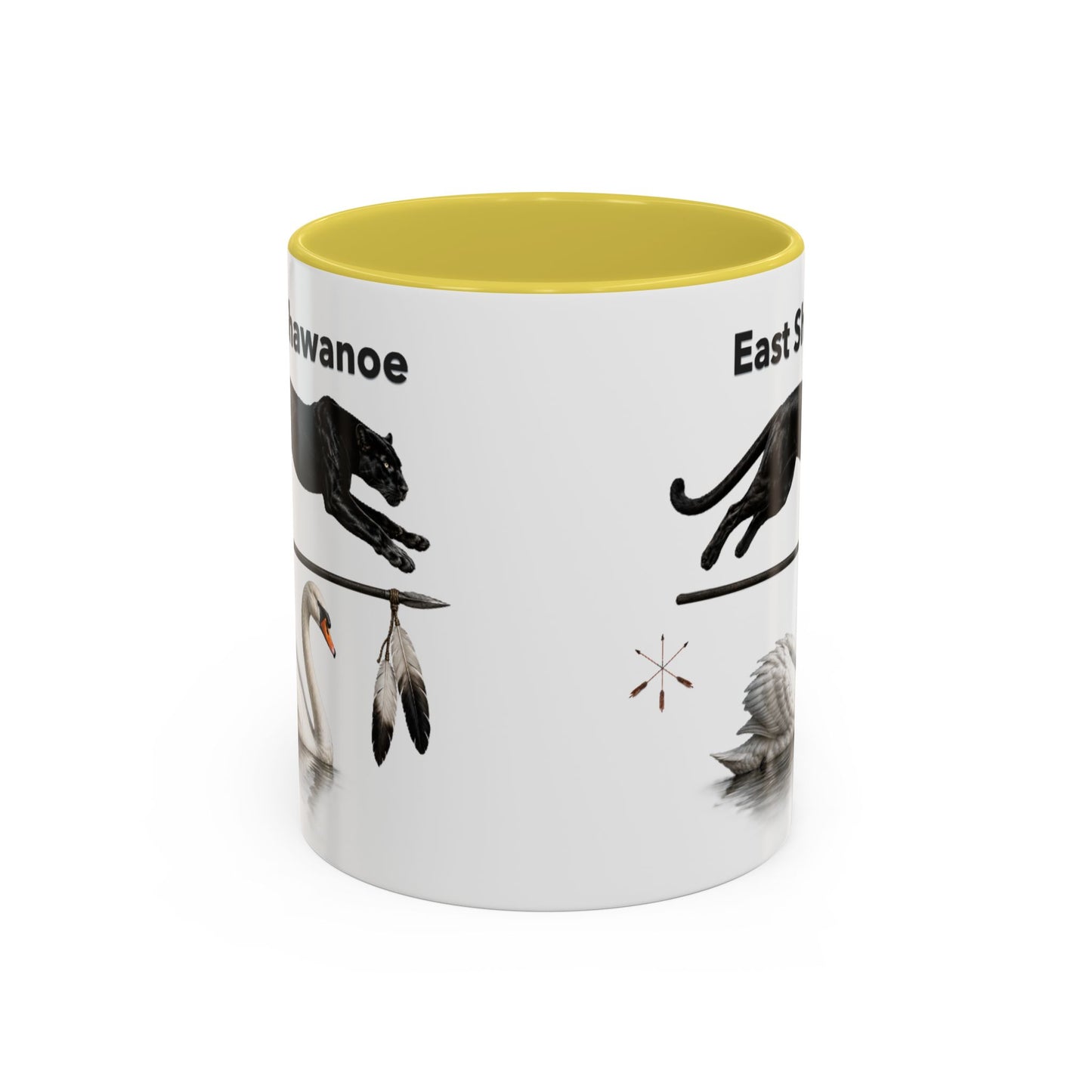 Shawnee East Shawanoe Mascot Panther & Swan Coffee Mug (11oz/15oz)
