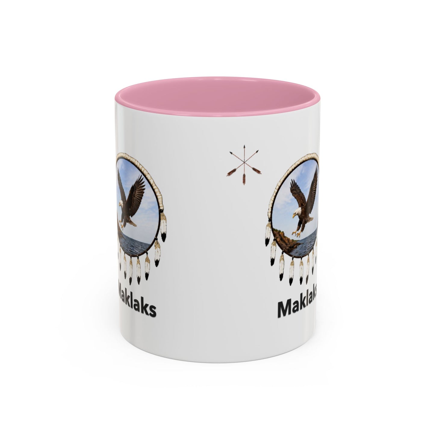 Modoc Eagle Ceramic Mug (11oz/15oz) – 'Maklaks' Native-Inspired Coffee Cup