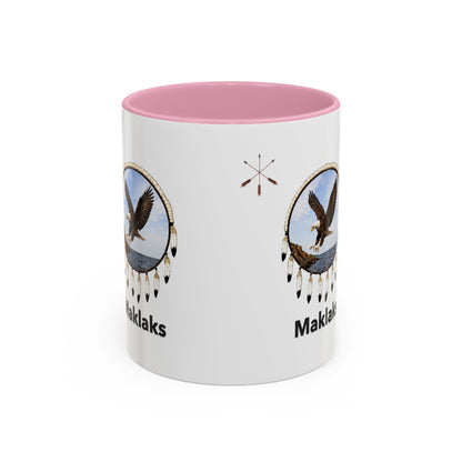 Modoc Eagle Ceramic Mug (11oz/15oz) – 'Maklaks' Native-Inspired Coffee Cup
