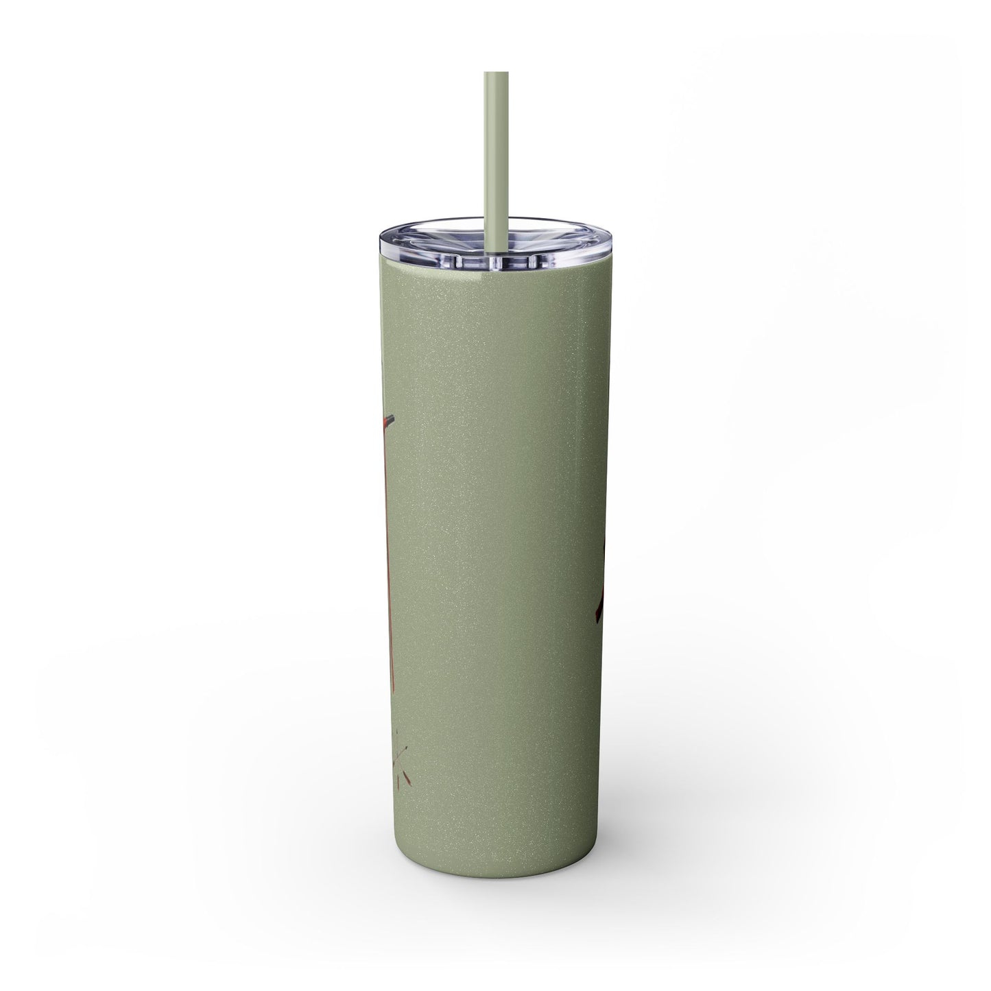 Osage Skinny Tumbler — Native Feather & Pipe Design 20oz Straw Cup