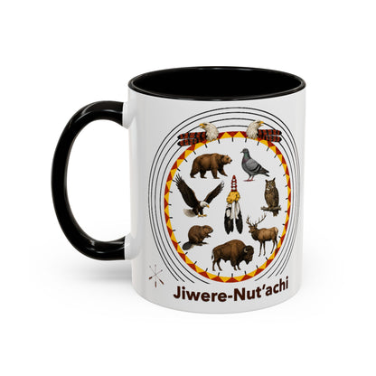 Otoe Missouria Native Animal Circle Mug – 'Jiwere-Nut'achi' Illustrated Coffee Cup (11oz/15oz)