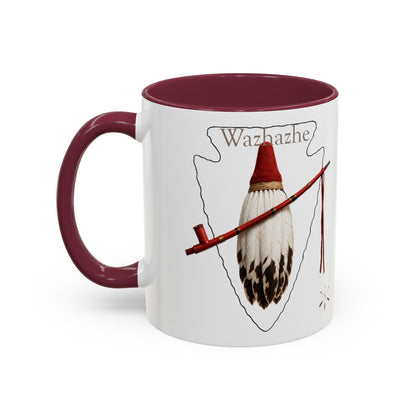 Osage Wazhazhe Tribal Feather Mug (11oz & 15oz) — Native-Inspired Coffee Cup
