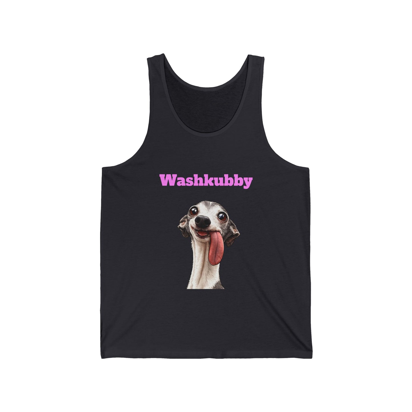 Washkubby Dog Tank Top – Funny Greyhound Tongue Tee