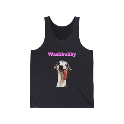 Washkubby Dog Tank Top – Funny Greyhound Tongue Tee