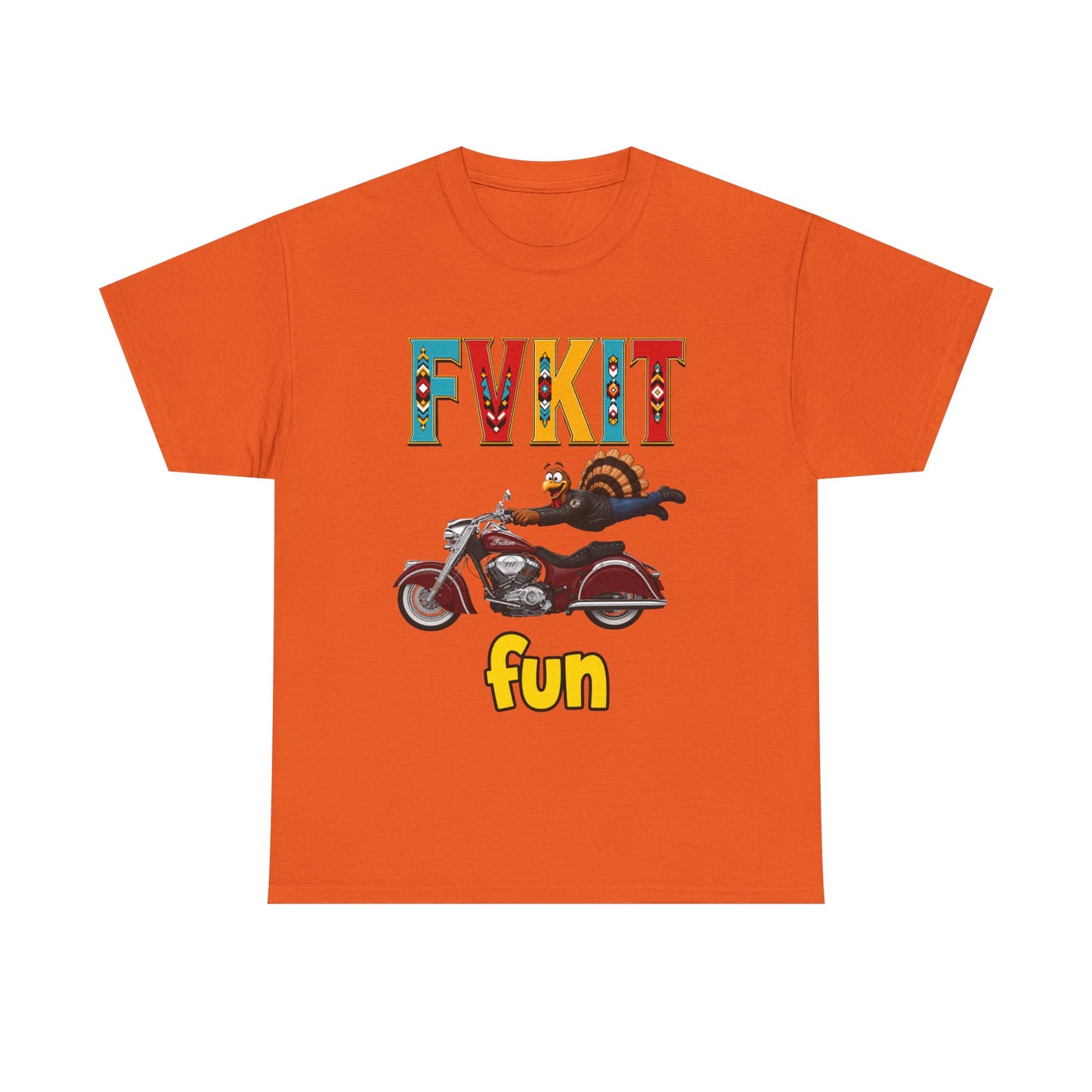 Turkey Motorcycle  Graphic Tee — Retro Rider Humor T-Shirt