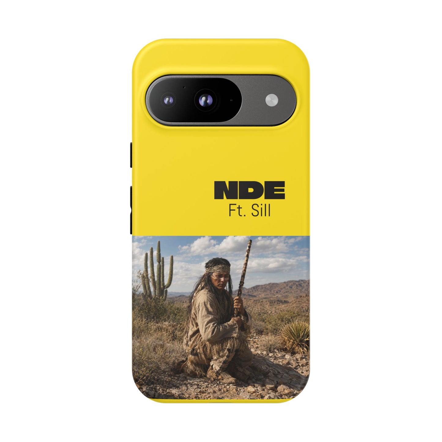 Ft. Sill Phone Case — Yellow ‘NDE Ft. Sill’ Desert Photo Protective Cover