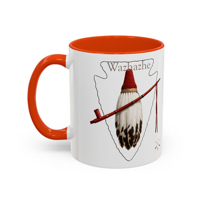 Osage Wazhazhe Tribal Feather Mug (11oz & 15oz) — Native-Inspired Coffee Cup