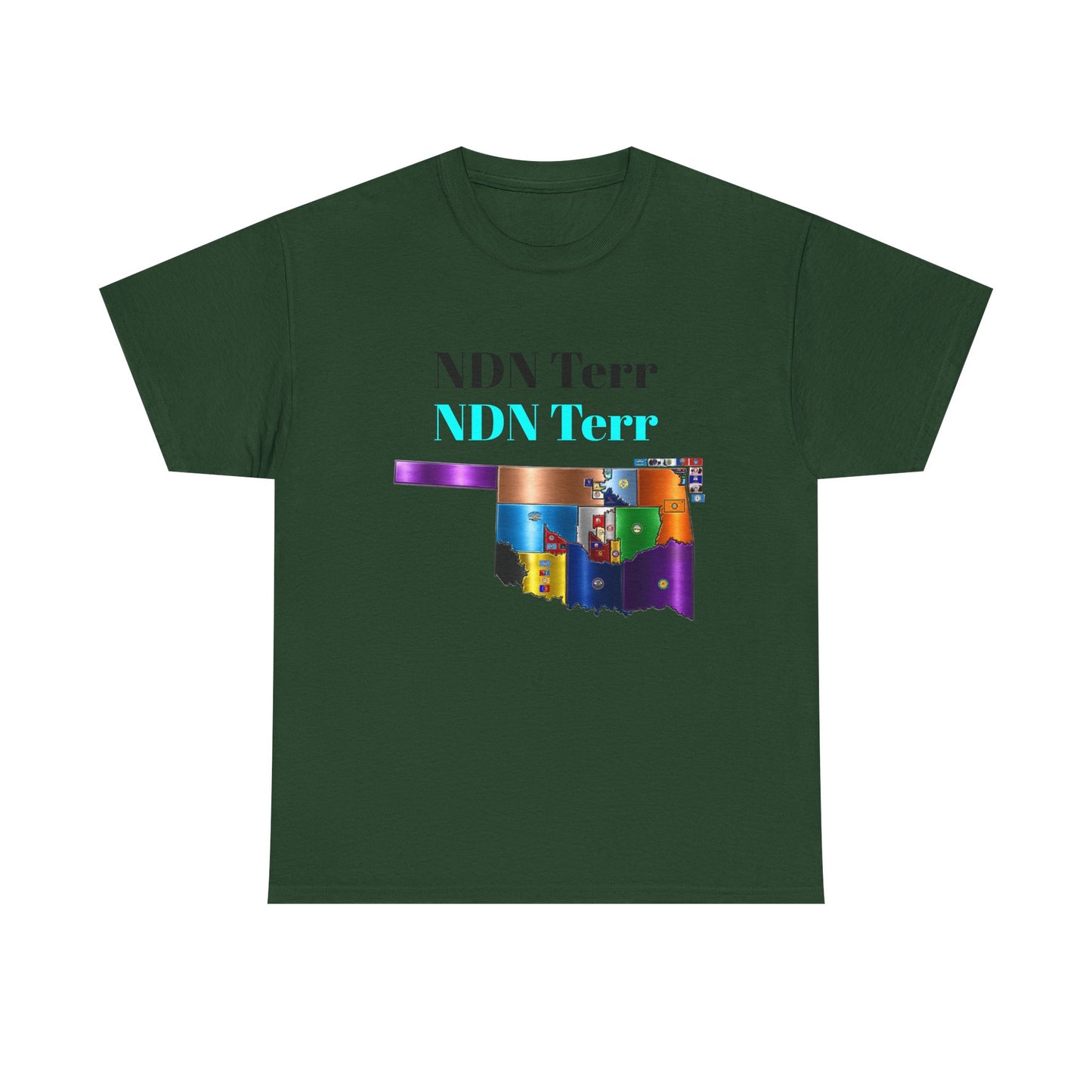NDN Terr Oklahoma Map Tee — Native Pride Graphic T-Shirt with Arrows