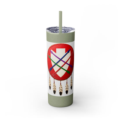 Peoria 20oz Skinny Tumbler with Dreamcatcher Shield Design