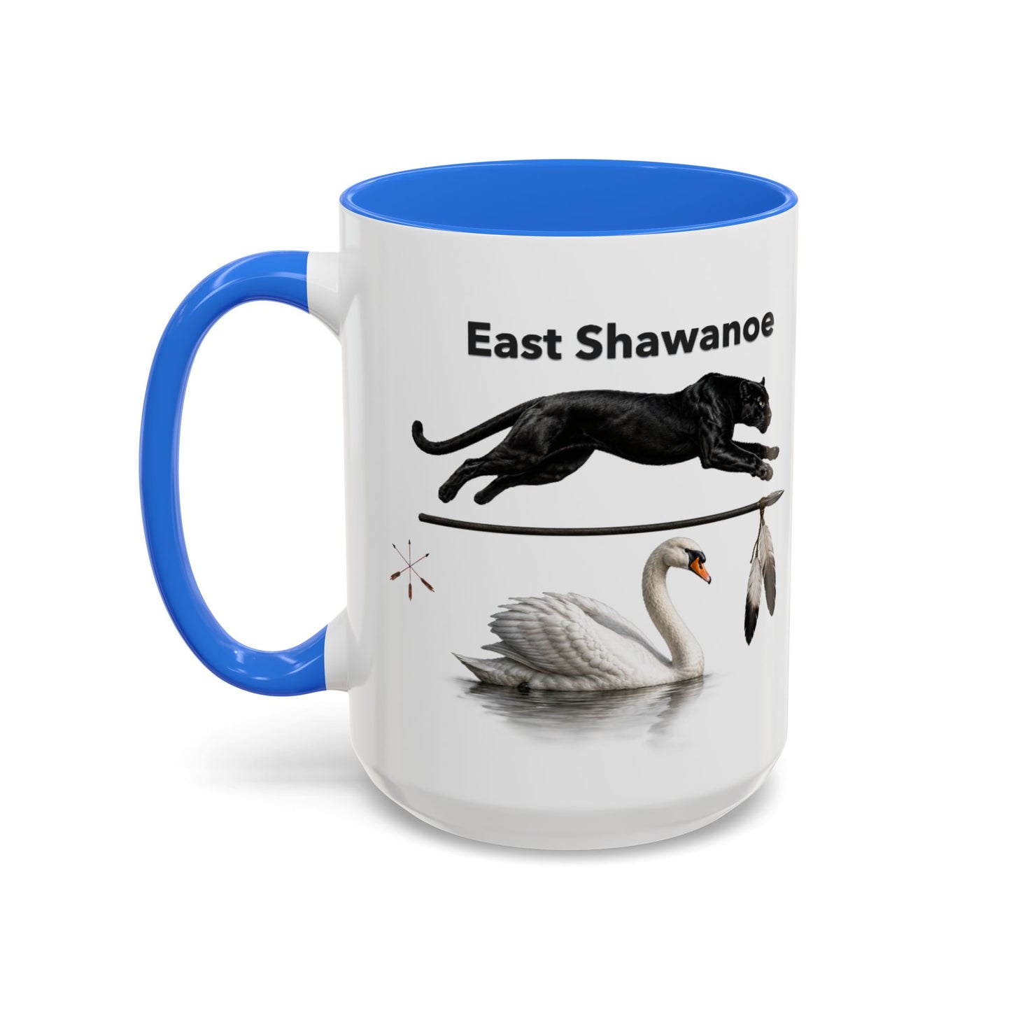 Shawnee East Shawanoe Mascot Panther & Swan Coffee Mug (11oz/15oz)